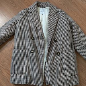 Madewell plaid padded coat jacket